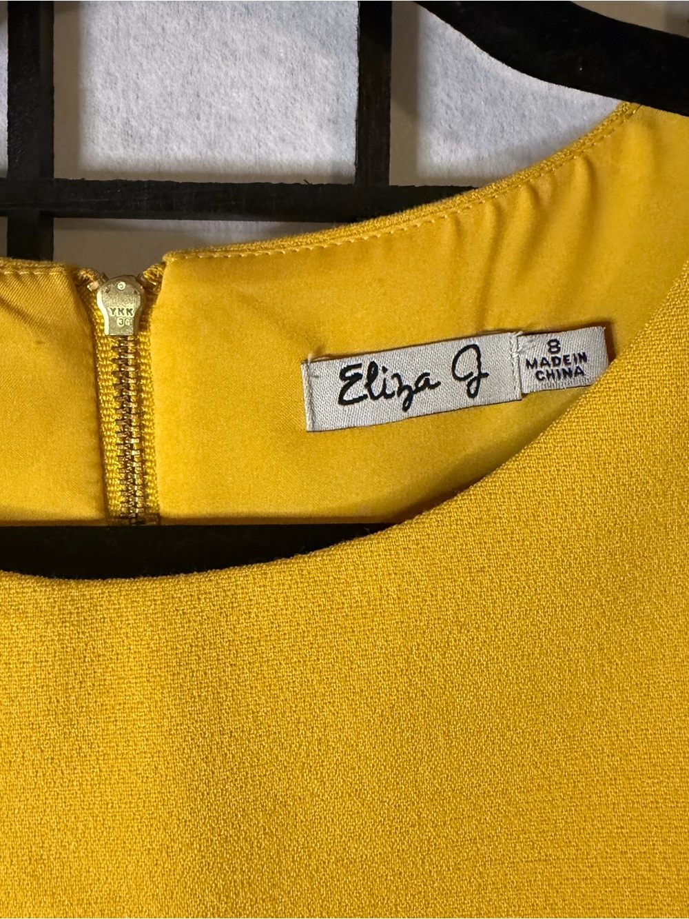 Eliza J Yellow Shift Dress Sleeveless Tailored Button Front Dress Size 8 - Picture 4 of 7
